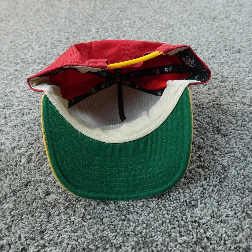 Kansas City Chiefs Hat Mens L Snap Back Cap Red Yellow NFL Football New Era Logo